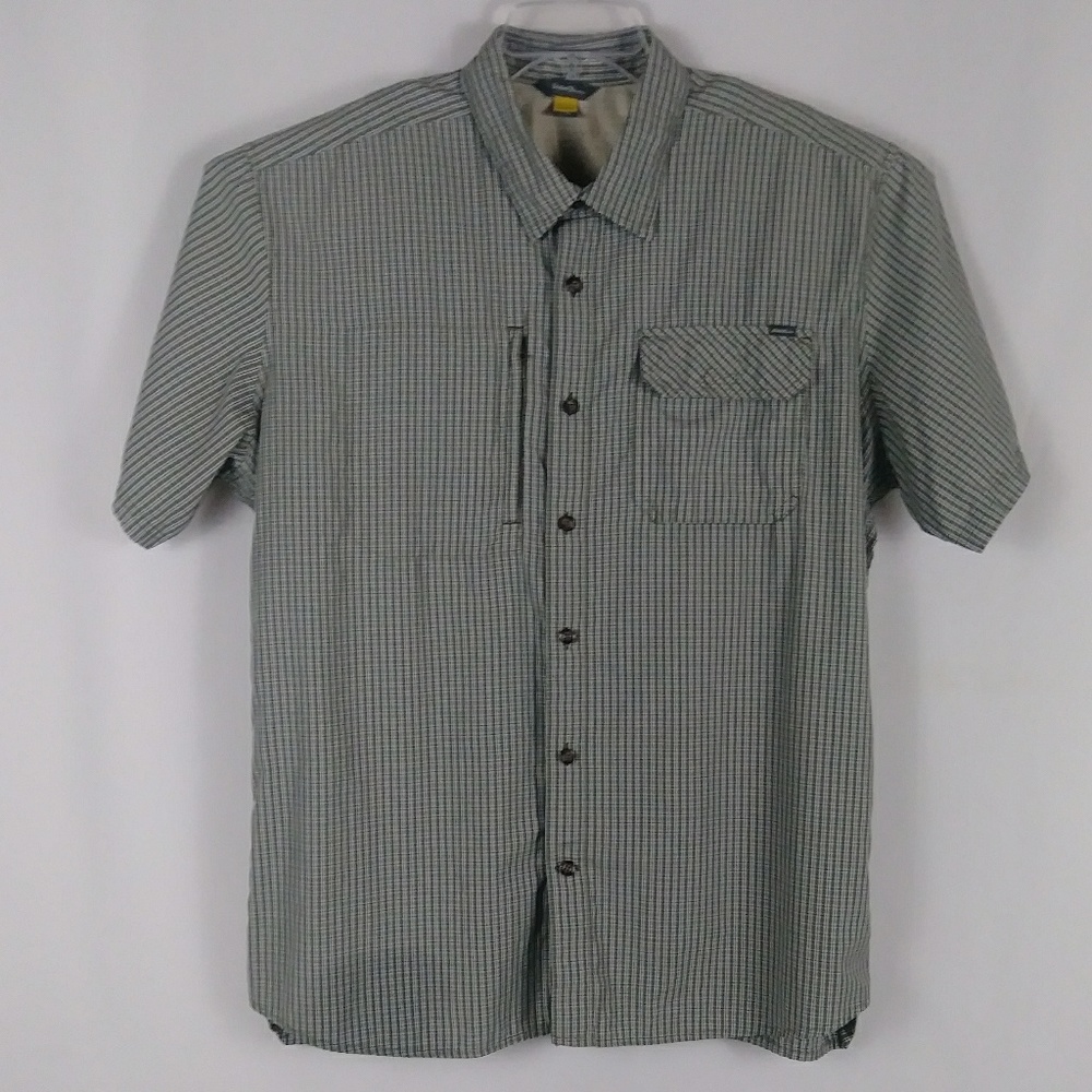 Eddie Bauer block button shirt men's size XL